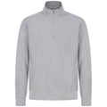 Heather Grey - Front - Henbury Unisex Adult Sustainable Quarter Zip Sweatshirt