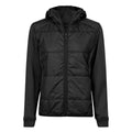 Black - Front - Tee Jays Womens-Ladies Stretch Hooded Jacket