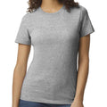 Sports Grey - Side - Gildan Womens-Ladies Soft Midweight T-Shirt