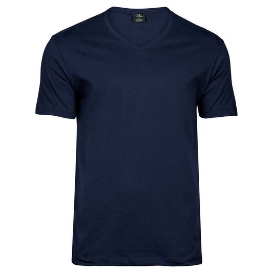 Navy - Front - Tee Jays Mens Sof V Neck T-Shirt