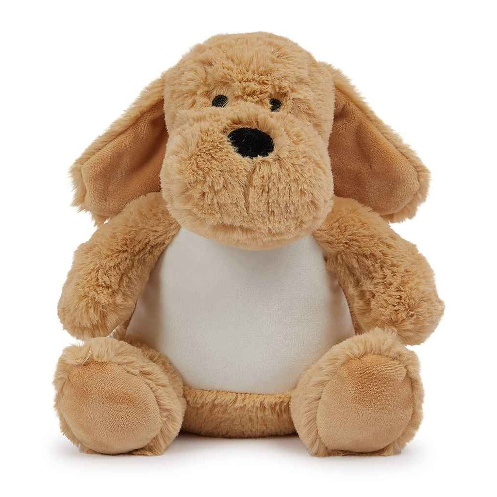 Brown - Front - Mumbles Printme Dog Plush Toy
