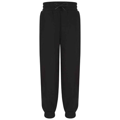 Black - Front - SF Minni Childrens-Kids Sustainable Cuffed Ankle Jogging Bottoms