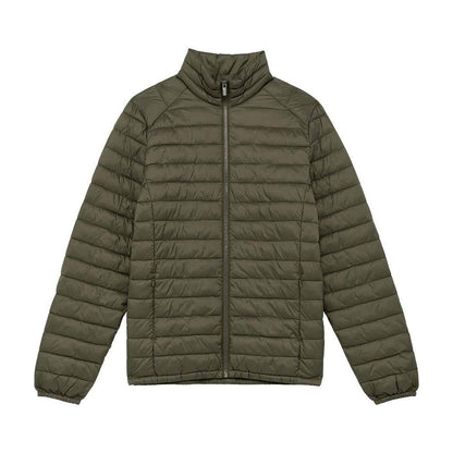 Navy Blue - Front - Native Spirit Mens Recycled Lightweight Padded Jacket
