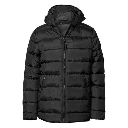 Black - Front - Tee Jays Womens-Ladies Hooded Jacket