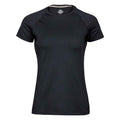 Black - Front - Tee Jays Womens-Ladies CoolDry Sporty T-Shirt