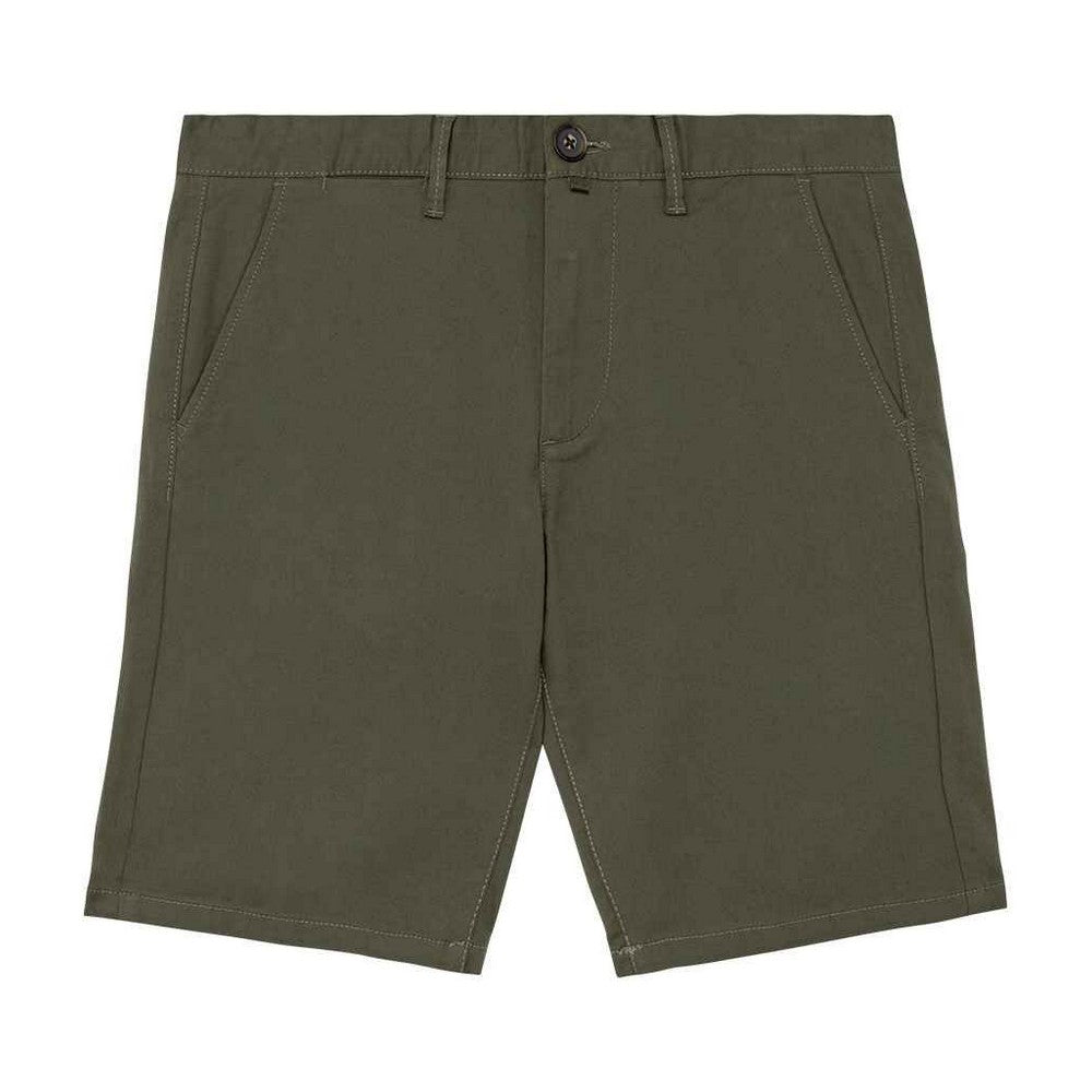 Organic Khaki - Front - Native Spirit Mens Chino Ticket Pocket Shorts