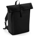 Black - Front - Bagbase Roll Top Backpack