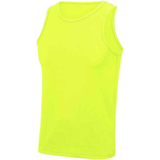 Electric Yellow - Front - AWDis Cool Mens Vest Top