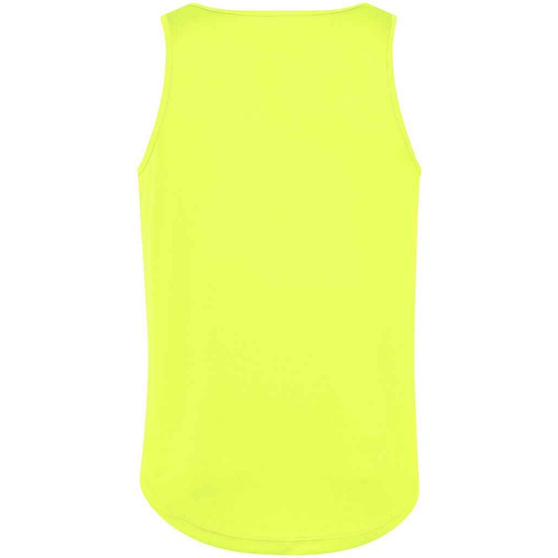 Electric Yellow - Back - AWDis Cool Mens Vest Top