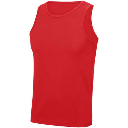 Fire Red - Front - AWDis Cool Mens Vest Top