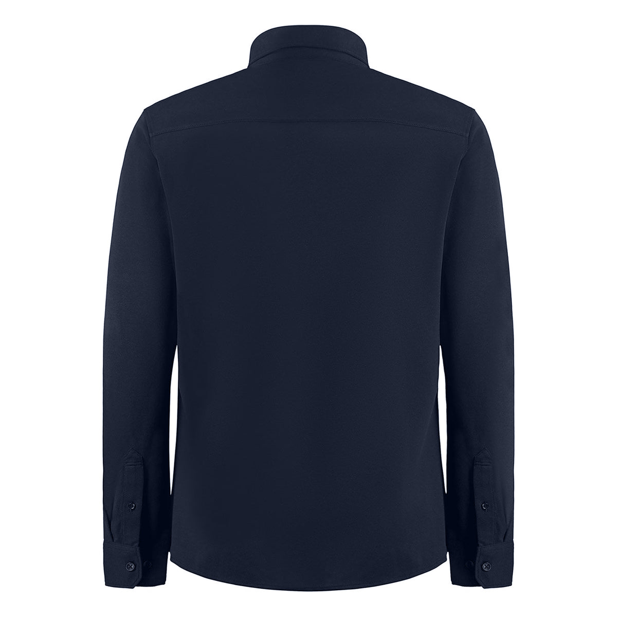 Navy - Back - Kustom Kit Mens Pique Formal Shirt