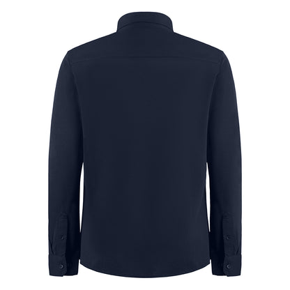Navy - Back - Kustom Kit Mens Pique Formal Shirt