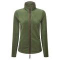 Moss Green-Brown - Front - Premier Womens-Ladies Artisan Contrast Trim Fleece Jacket