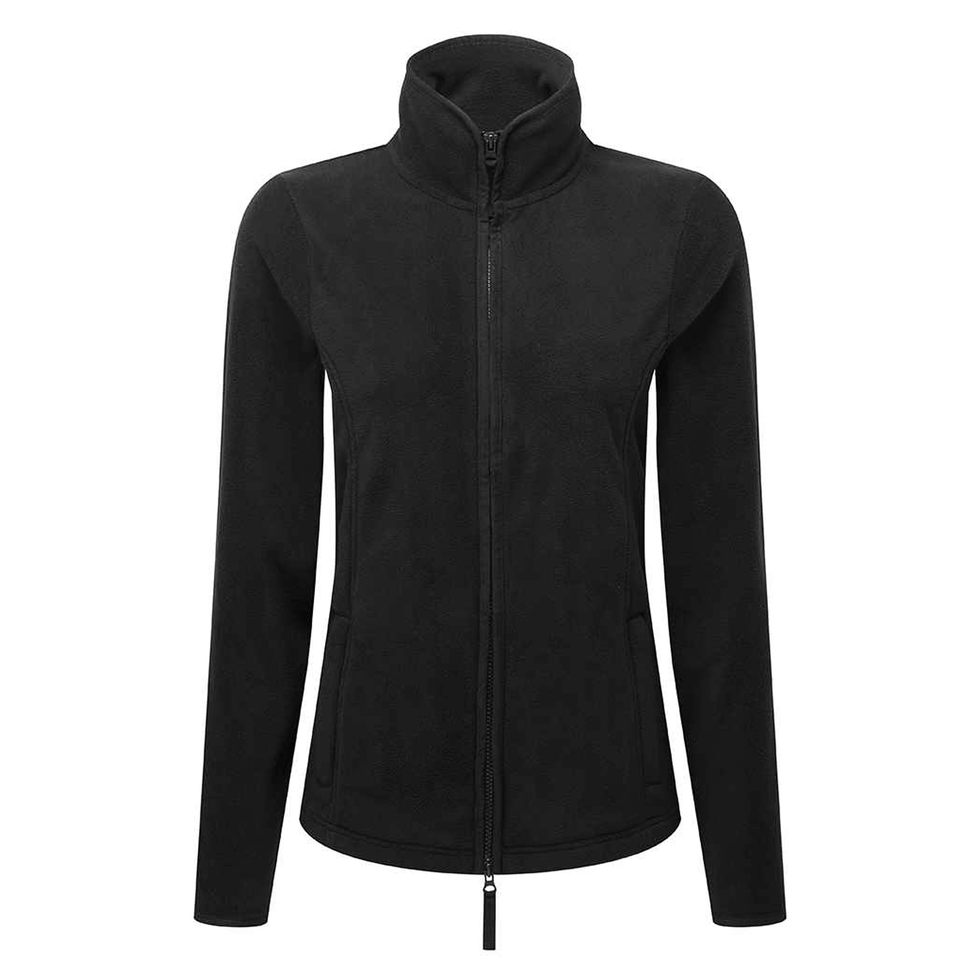 Black-Black - Back - Premier Womens-Ladies Artisan Contrast Trim Fleece Jacket
