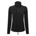 Black-Black - Front - Premier Womens-Ladies Artisan Contrast Trim Fleece Jacket