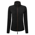 Black-Brown - Front - Premier Womens-Ladies Artisan Contrast Trim Fleece Jacket