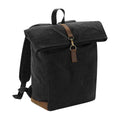 Black - Front - Quadra Heritage Leather Trim Backpack