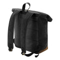 Black - Back - Quadra Heritage Leather Trim Backpack