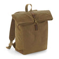Desert Sand - Front - Quadra Heritage Leather Trim Backpack