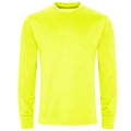 Electric Yellow - Front - AWDis Cool Mens Long-Sleeved Active T-Shirt