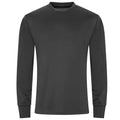 Charcoal - Front - AWDis Cool Mens Long-Sleeved Active T-Shirt