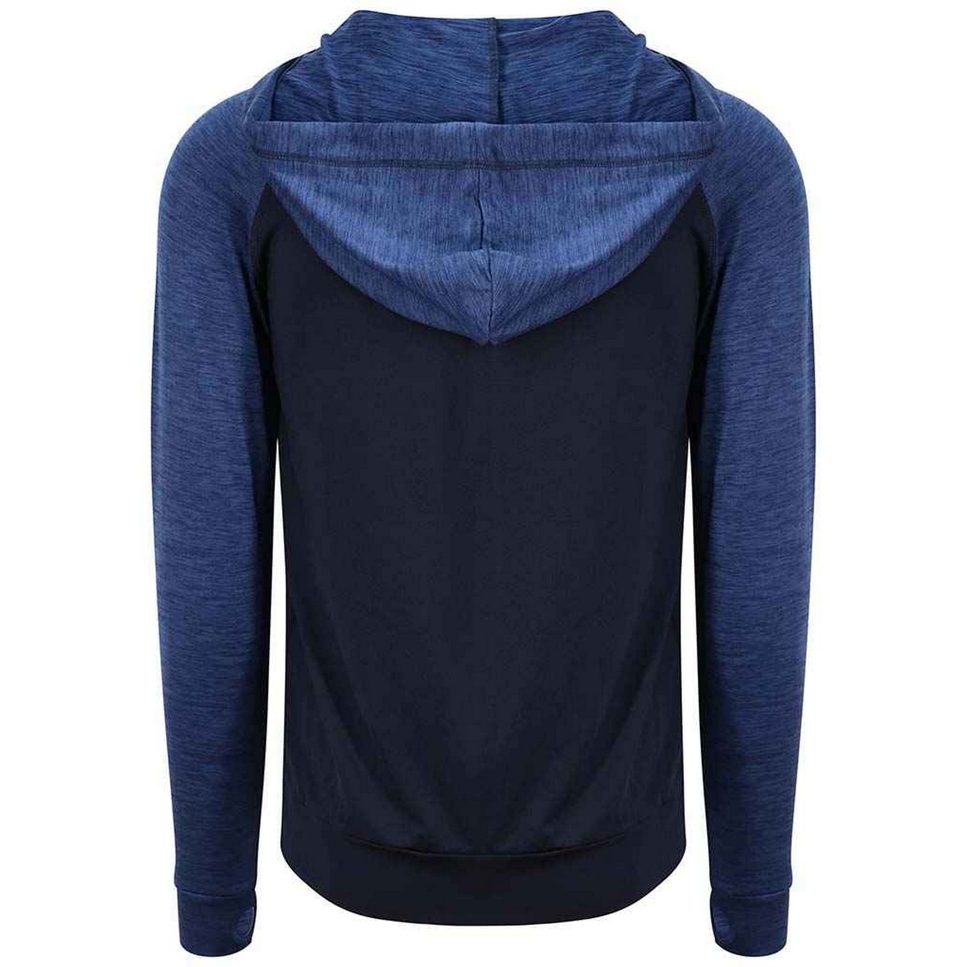 Navy Melange - Back - AWDis Cool Mens Full Zip Hoodie