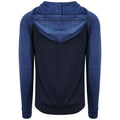 Navy Melange - Back - AWDis Cool Mens Full Zip Hoodie
