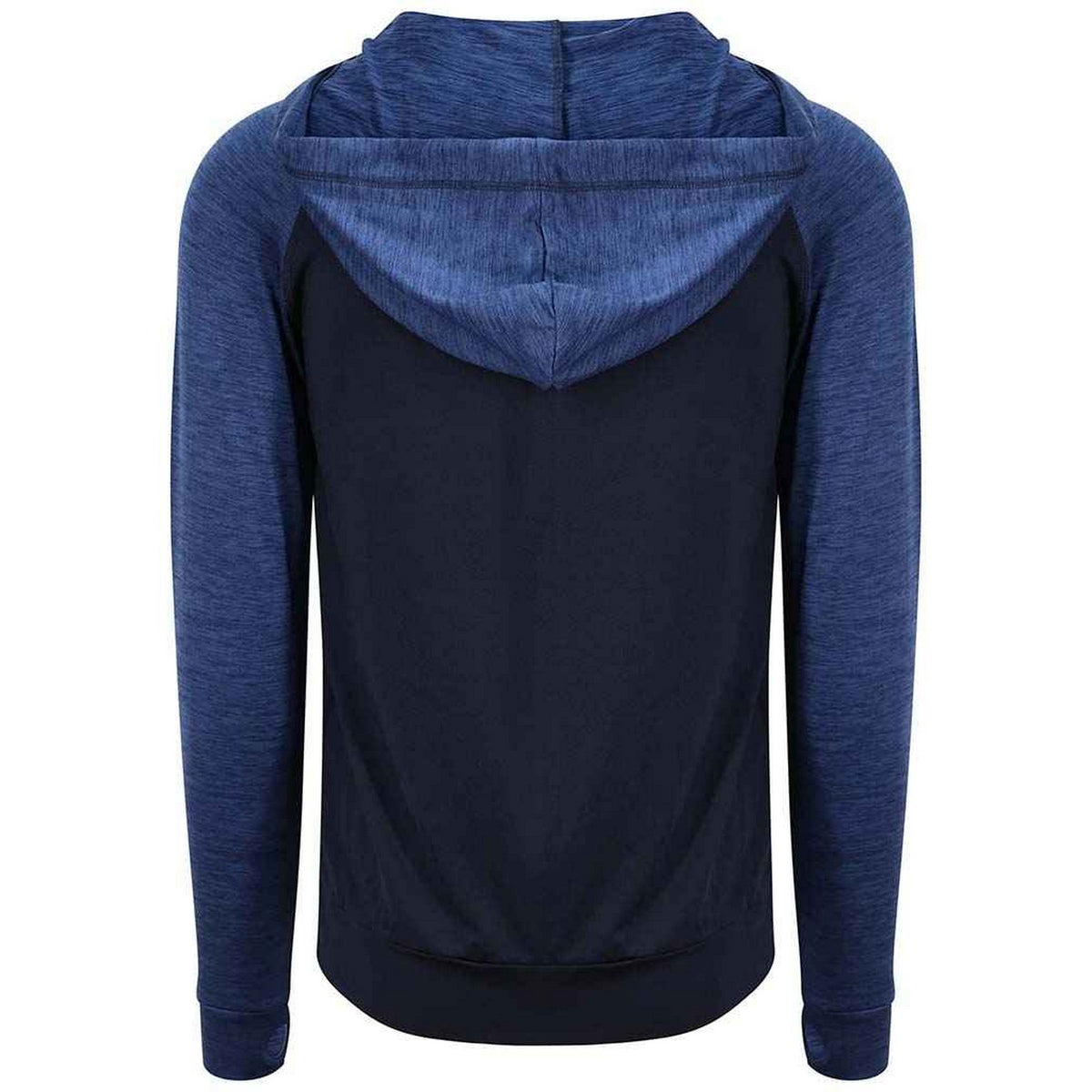 Navy Melange - Back - AWDis Cool Mens Full Zip Hoodie
