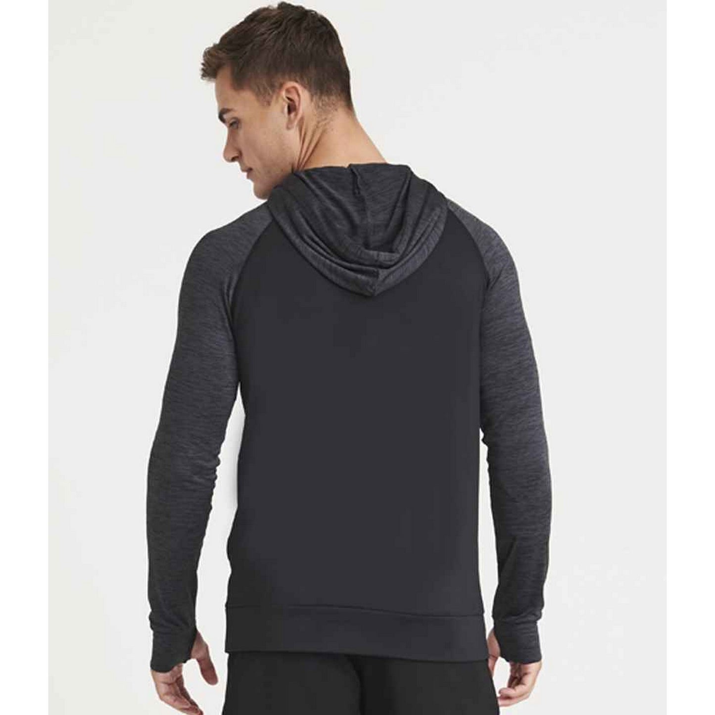 Black-Black Slate - Back - AWDis Cool Mens Full Zip Hoodie