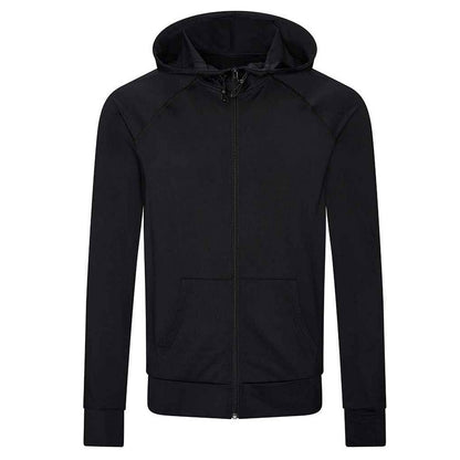 Jet Black - Front - AWDis Cool Mens Full Zip Hoodie