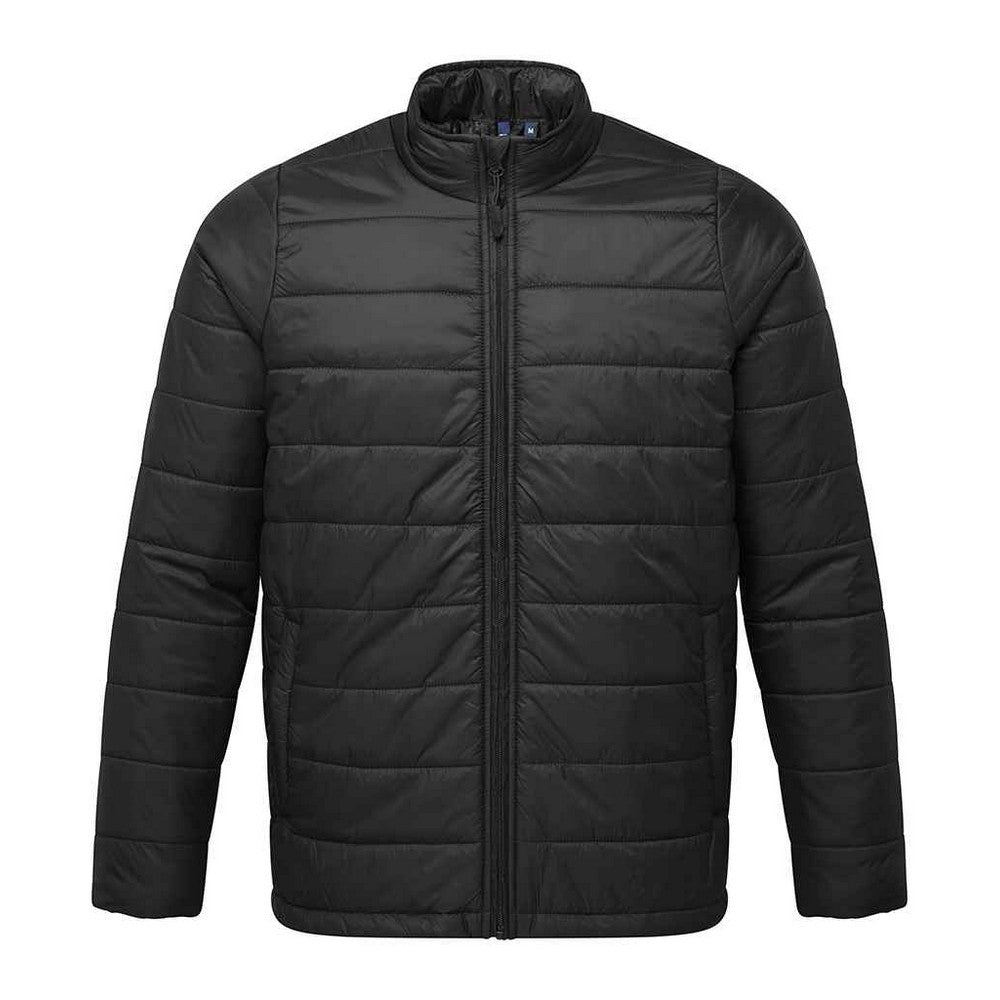 Black - Front - Premier Mens Recyclight Padded Jacket