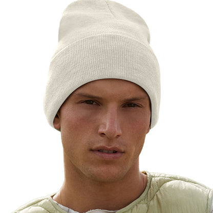 Almond - Back - Beechfield Unisex Adult Original Recycled Deep Cuffed Beanie