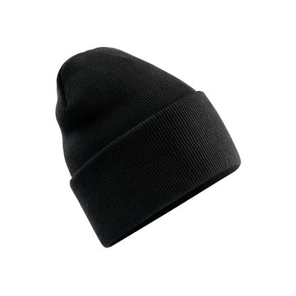 Black - Front - Beechfield Unisex Adult Original Recycled Deep Cuffed Beanie