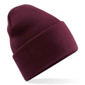 Burgundy - Front - Beechfield Unisex Adult Original Recycled Deep Cuffed Beanie