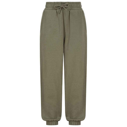 Khaki - Front - SF Minni Childrens-Kids Fashion Sustainable Cuffed Jogging Bottoms