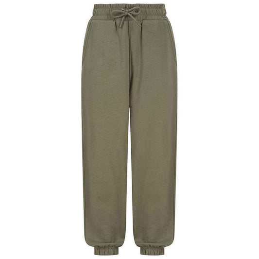 Khaki - Front - SF Minni Childrens-Kids Fashion Sustainable Cuffed Jogging Bottoms