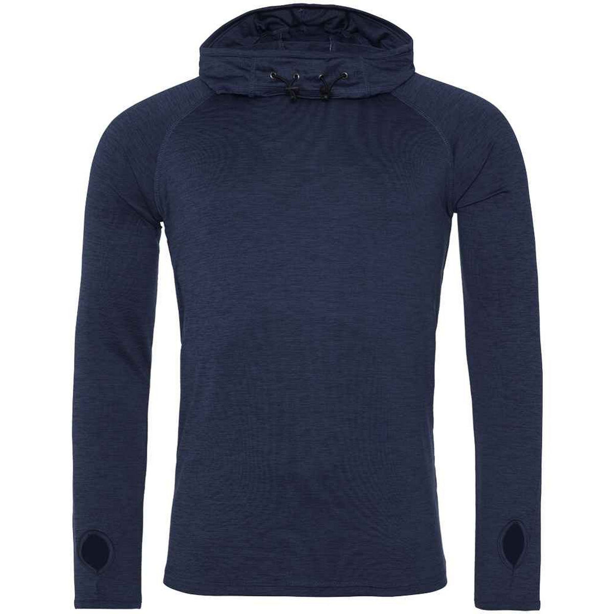 Navy Melange - Front - Awdis Mens Just Cool Cowl Neck Top