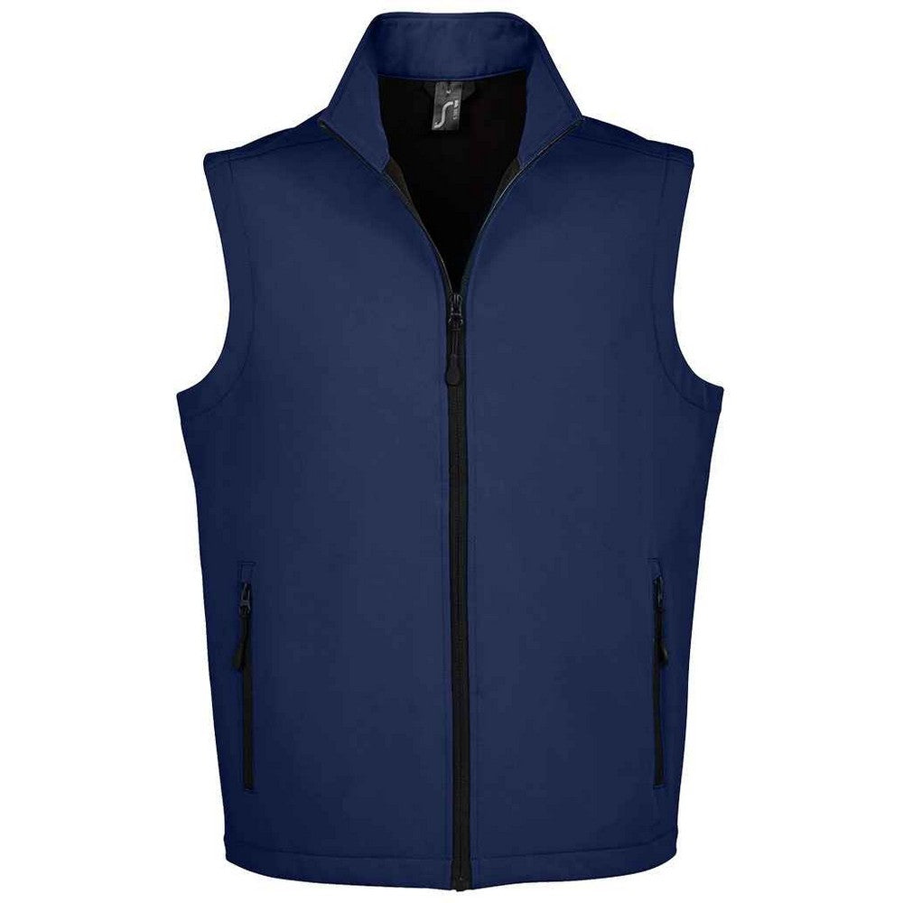 French Navy - Front - SOLS Mens Race Softshell Body Warmer