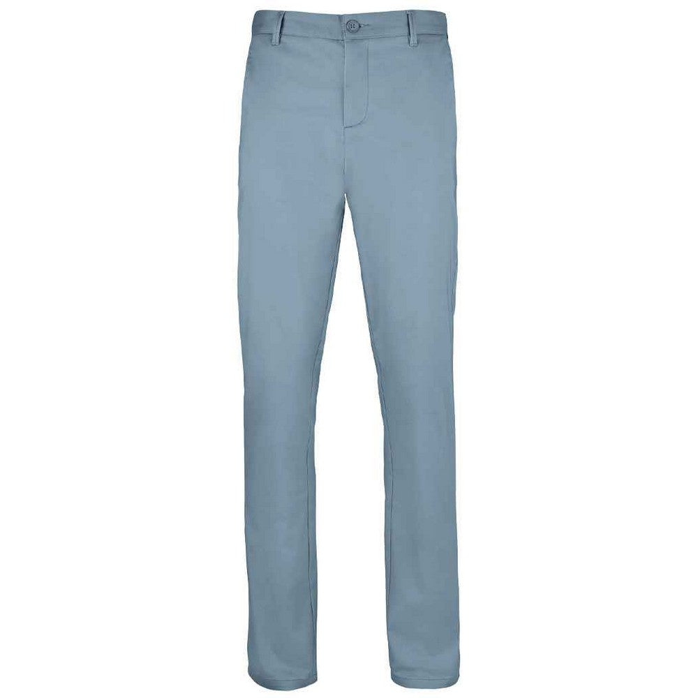 Creamy Dark Blue - Front - SOLS Mens Jared Stretch Slim Suit Trousers