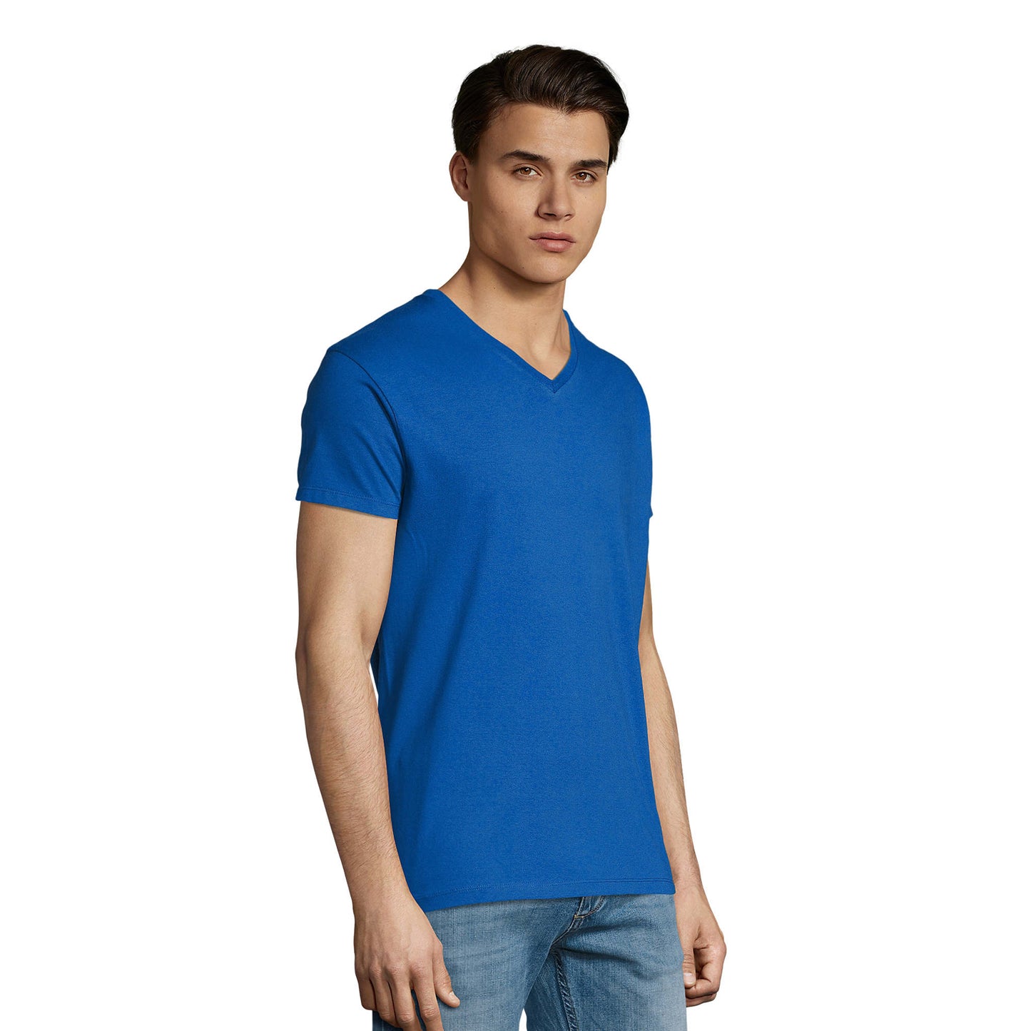 Royal Blue - Lifestyle - SOLS Mens Imperial V Neck T-Shirt