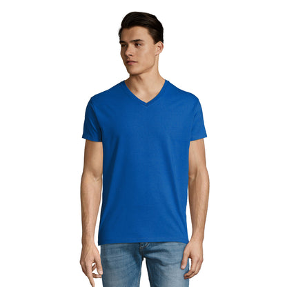 Royal Blue - Close up - SOLS Mens Imperial V Neck T-Shirt
