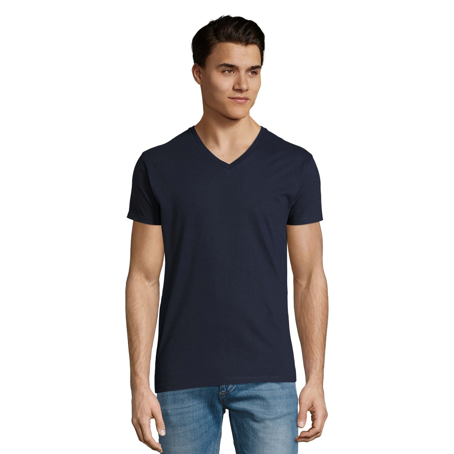 French Navy - Lifestyle - SOLS Mens Imperial V Neck T-Shirt