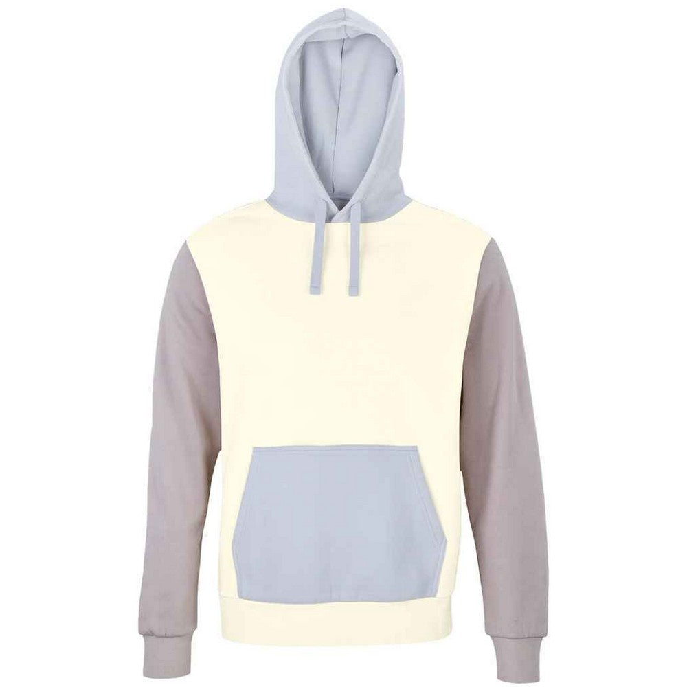 Natural - Front - SOLS Unisex Adult Collins Contrast Organic Hoodie