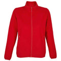 Red - Front - SOLS Womens-Ladies Factor Microfleece Recycled Fleece Jacket