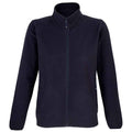 Navy - Front - SOLS Womens-Ladies Factor Microfleece Recycled Fleece Jacket