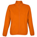 Orange - Front - SOLS Womens-Ladies Factor Microfleece Recycled Fleece Jacket