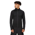 Black - Side - Regatta Mens Core Stretch Full Zip Midlayer