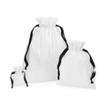 Soft White-Black - Front - Westford Mill Ribbon Cotton Drawstring