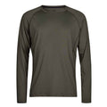 Deep Green - Front - Tee Jays Mens CoolDry Long-Sleeved T-Shirt