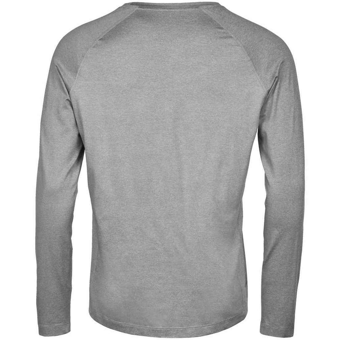 Grey Melange - Back - Tee Jays Mens CoolDry Long-Sleeved T-Shirt